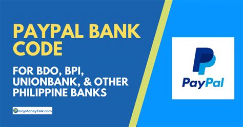 bdo bank code for paypal|List of Paypal Bank Codes in the Philippines.
